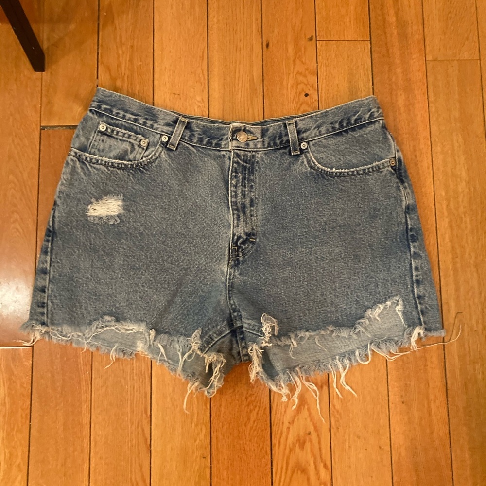 tommy hilfiger high waisted denim shorts